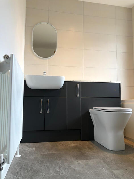Bathroom renovation Aston Ox182db Bathroom renovation with bathroom furniture and Rak back to wall pan Aston Bampton witney
